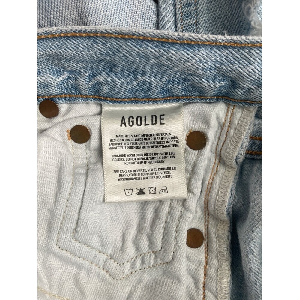 Agolde Riley Straight Leg Cropped Denim - Picture 3 of 6